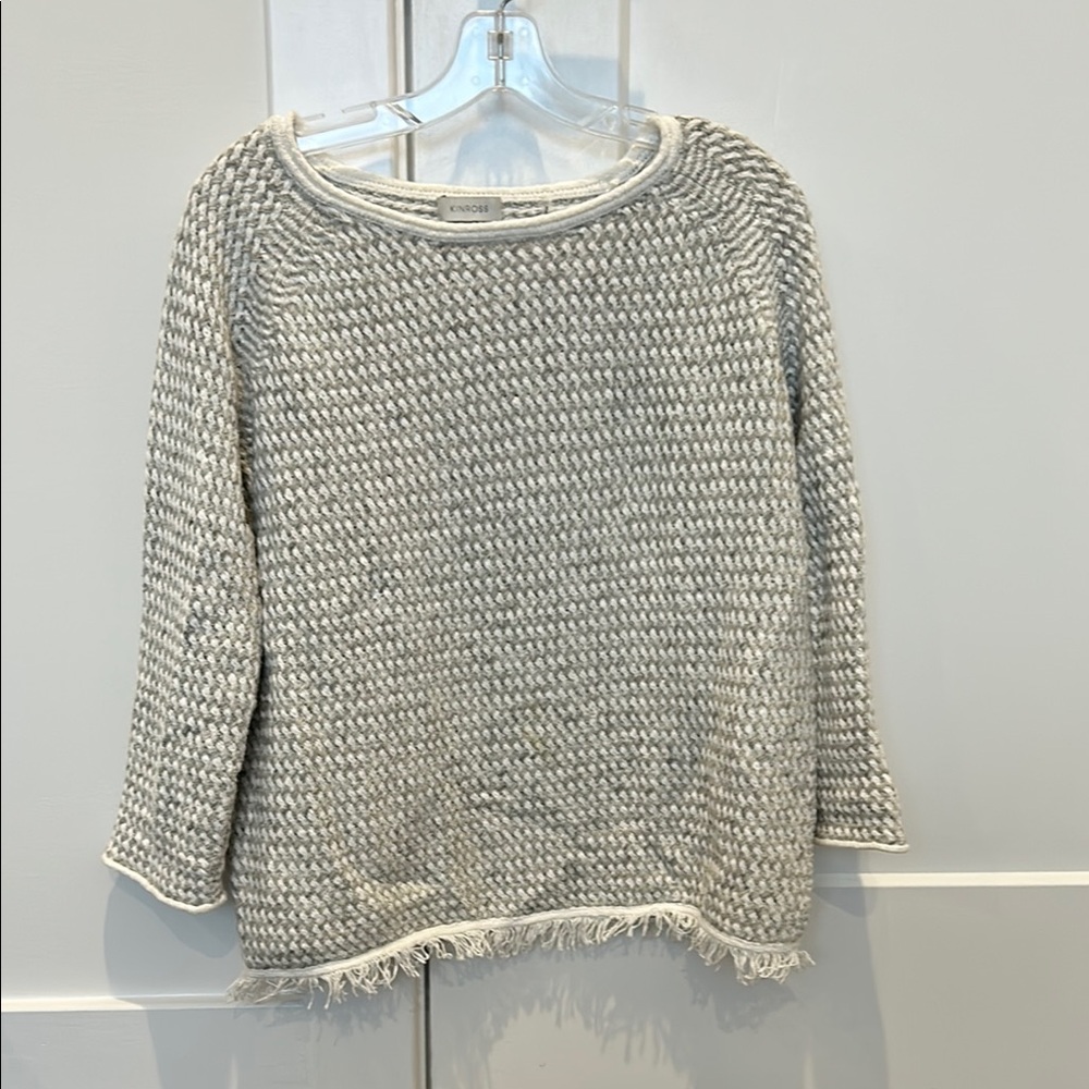 Kinross Sweater with Fringe Bottom